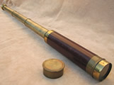 19th century 3 draw telescope signed Lennie Edinburgh 